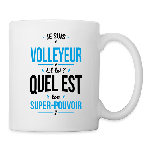 Mug blanc - Je suis volleyeur - Super-pouvoir - blanc