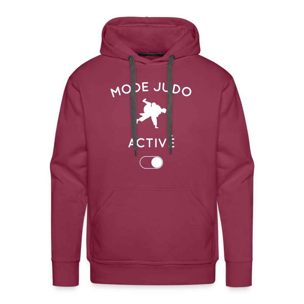 Sweat à capuche Premium Homme - Mode judo activé - bordeaux