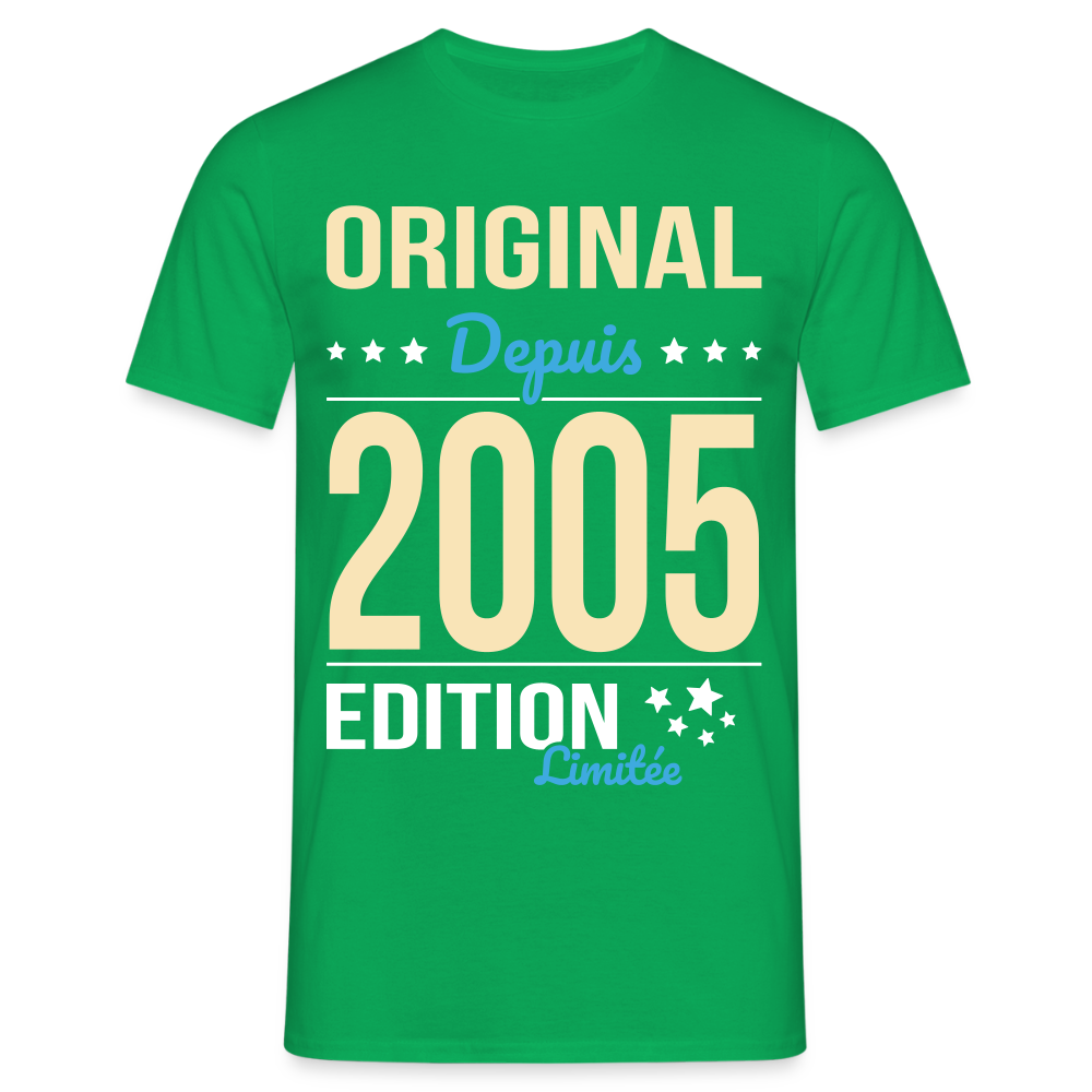 T-shirt Homme - Anniversaire 20 Ans - Original depuis 2005 - vert