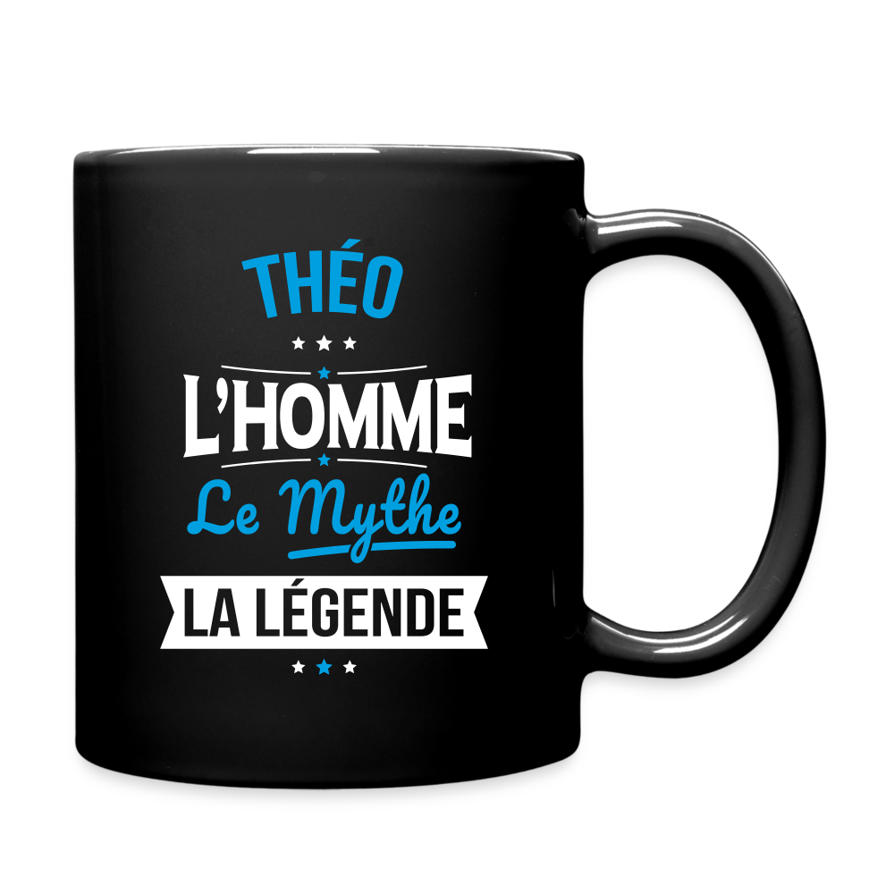 Mug uni - Théo - l'Homme - le Mythe - la Légende - noir