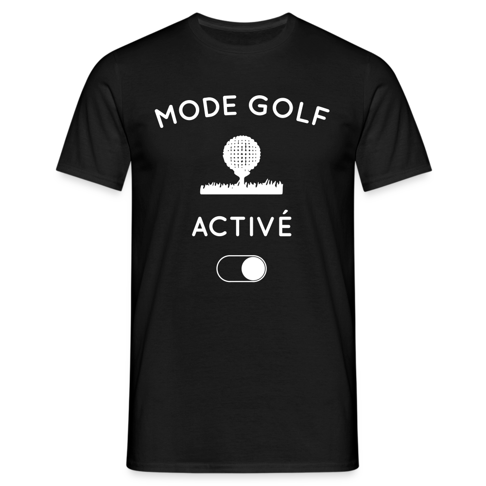 T-shirt Homme - Mode golf activé - noir