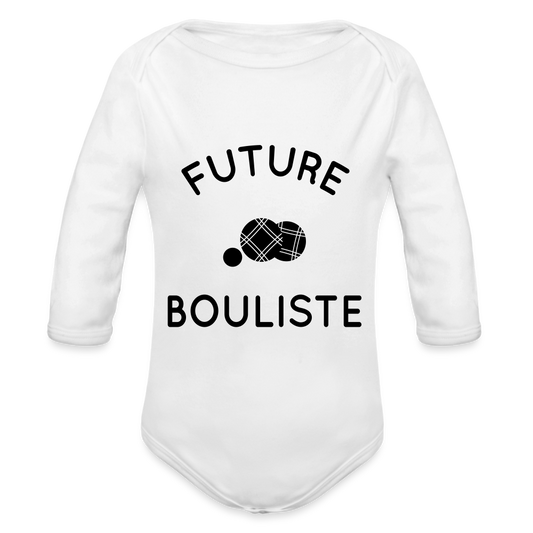 Body Bébé bio manches longues - Future bouliste - blanc