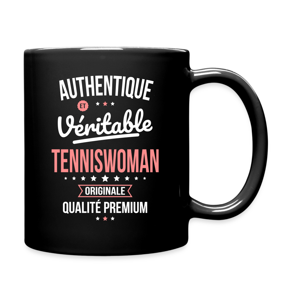 Mug uni - Authentique et véritable Tenniswoman - noir