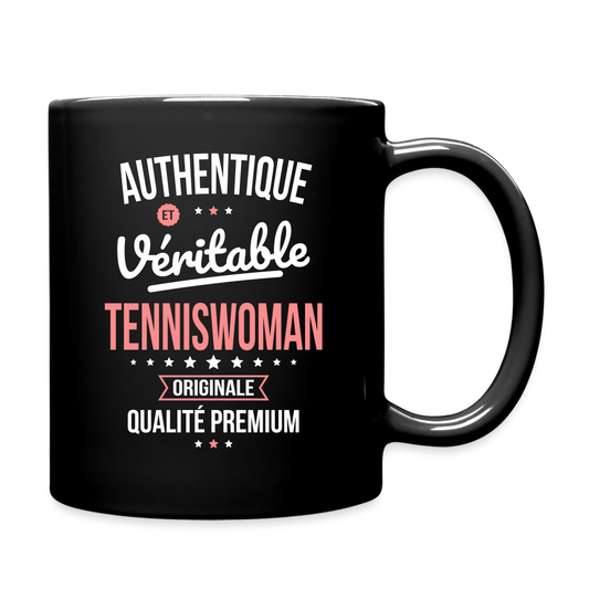 Mug uni - Authentique et véritable Tenniswoman - noir