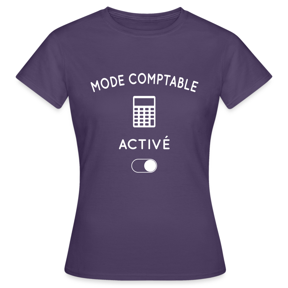 T-shirt Femme - Mode comptable activé - violet foncé