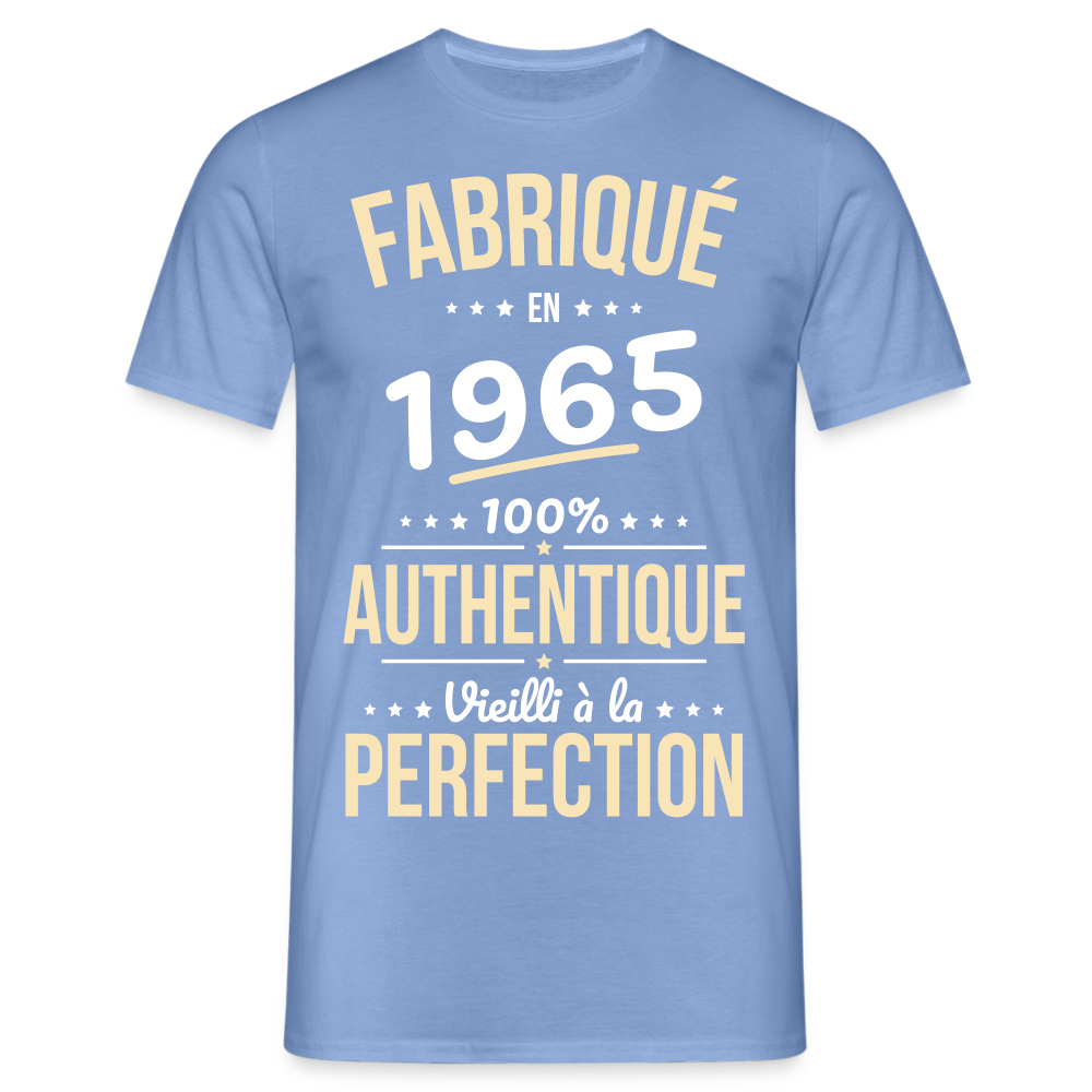 T-shirt Homme - Anniversaire 60 Ans - Fabriqué en 1965 - carolina blue