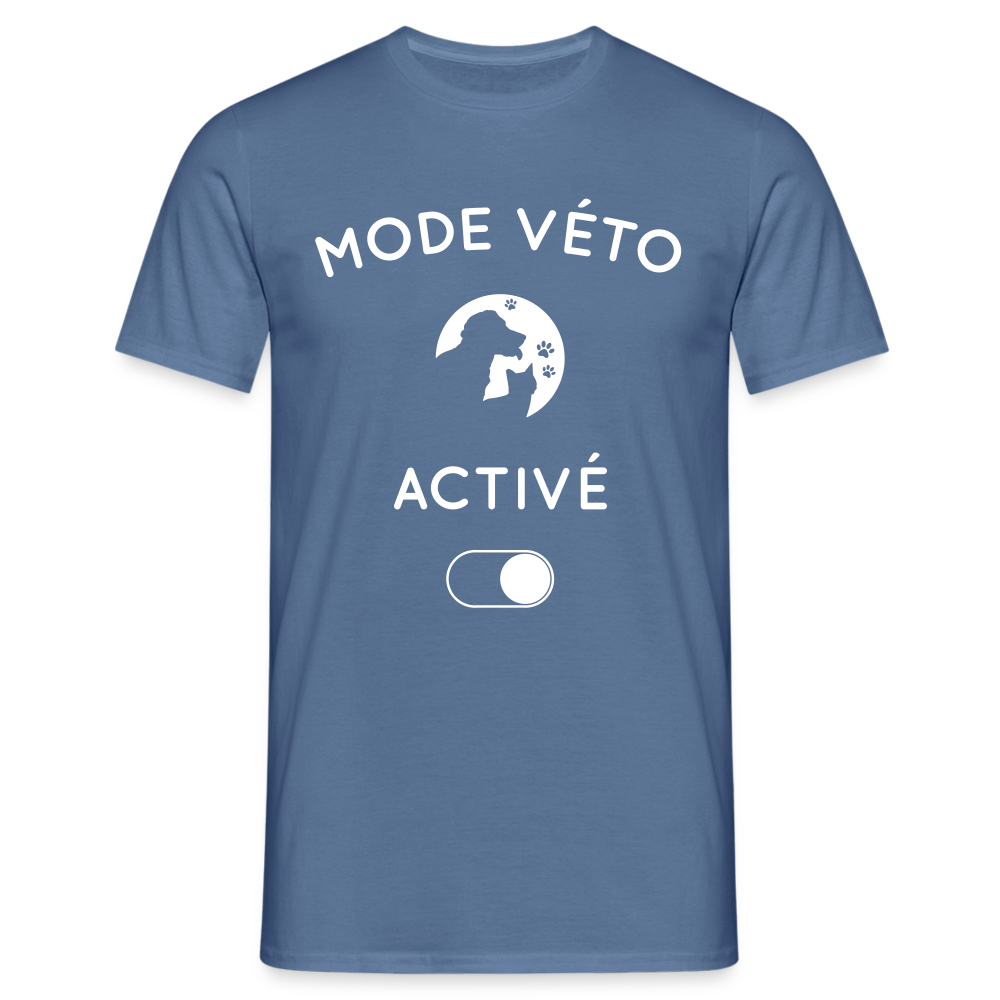 T-shirt Homme - Mode véto activé - bleu pigeon 