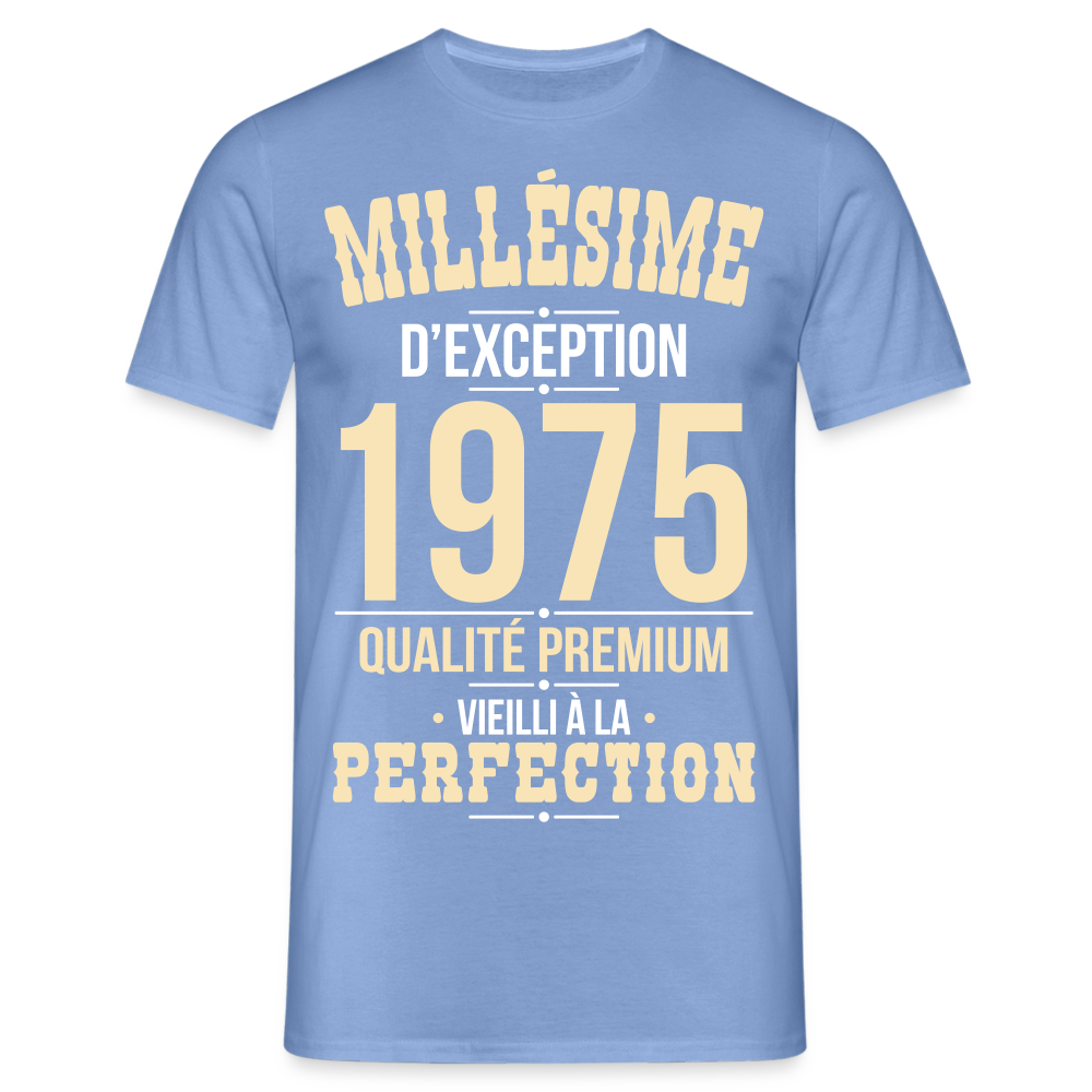 T-shirt Homme - Anniversaire 50 Ans - Millésime 1975 - carolina blue