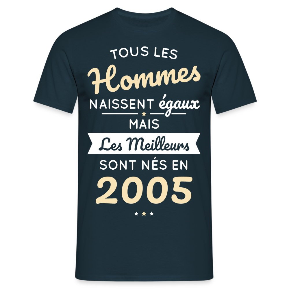 T-shirt Homme - Anniversaire 20 Ans - Les meilleurs sont nés en 2005 - marine