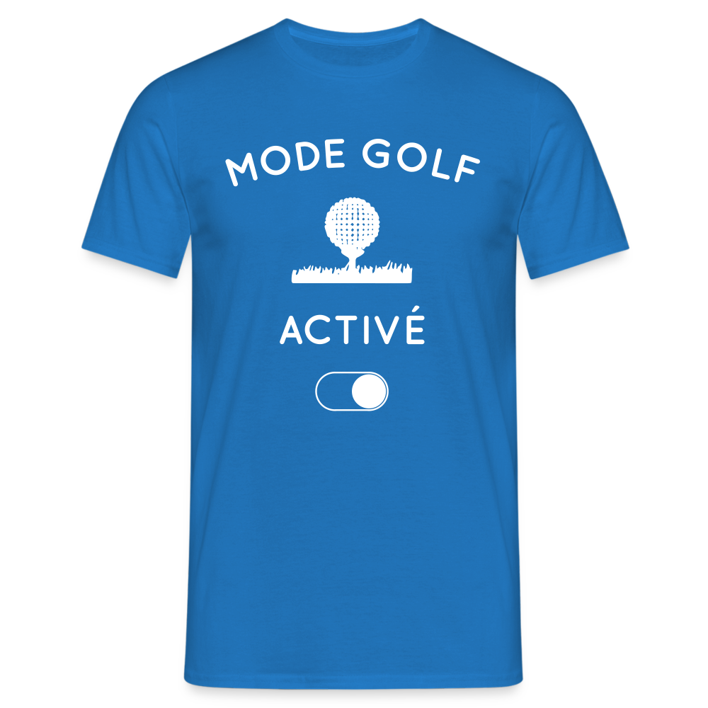 T-shirt Homme - Mode golf activé - bleu royal