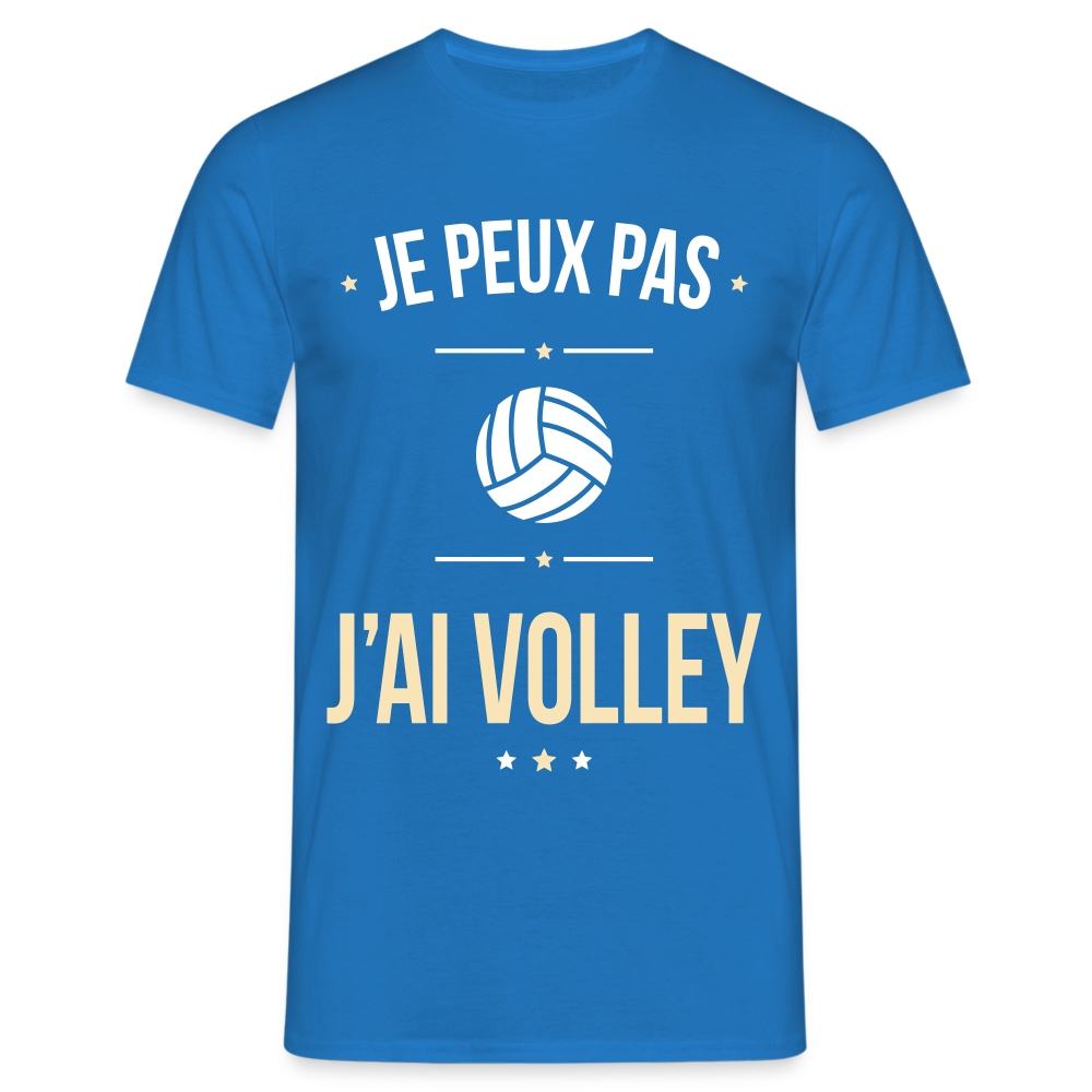 T-shirt Homme - Je peux pas j'ai Volley - bleu royal