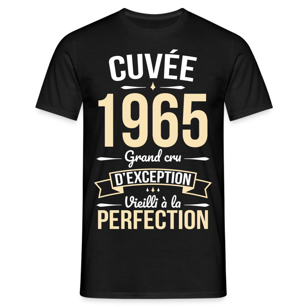 T-shirt Homme - Anniversaire 60 Ans - Cuvée 1965 - noir