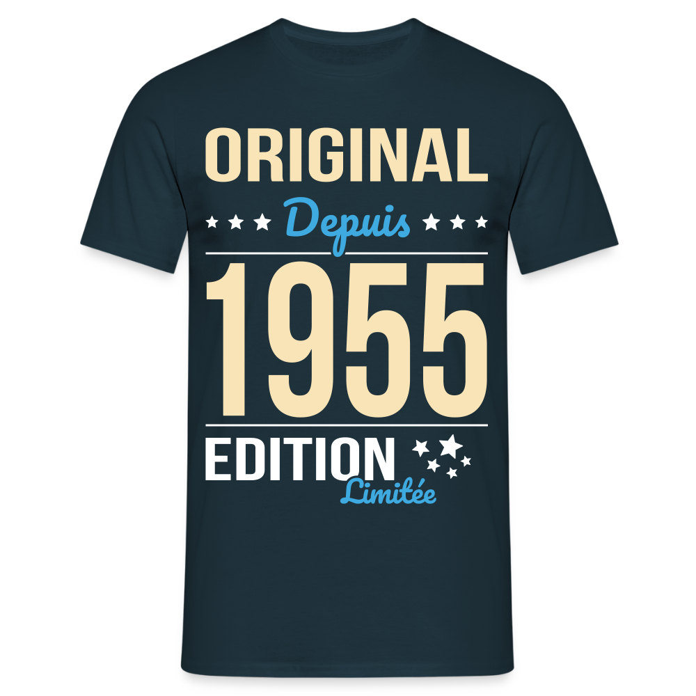 T-shirt Homme - Anniversaire 70 Ans - Original depuis 1955 - marine