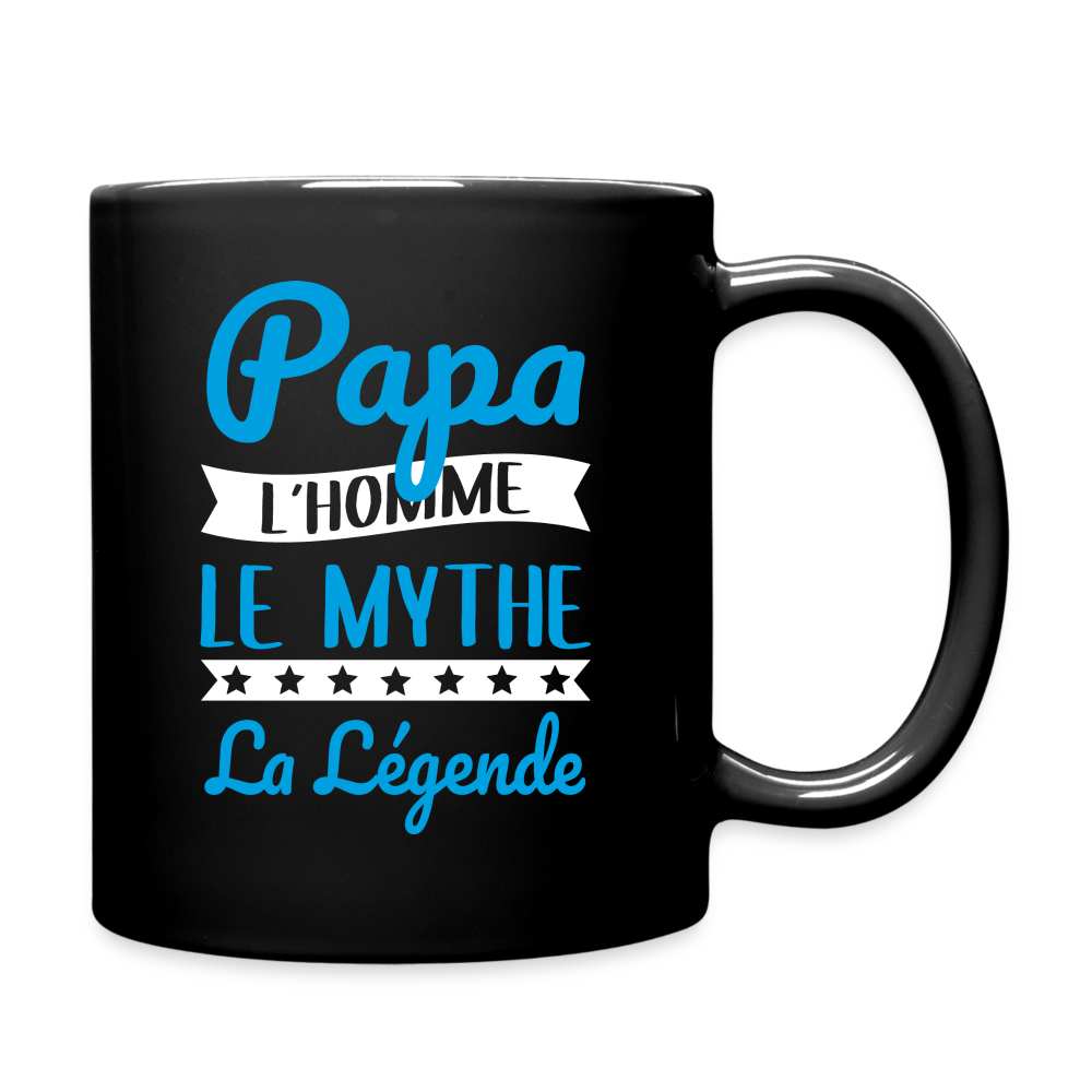 Mug uni - Papa L'Homme le Mythe la Légende - noir