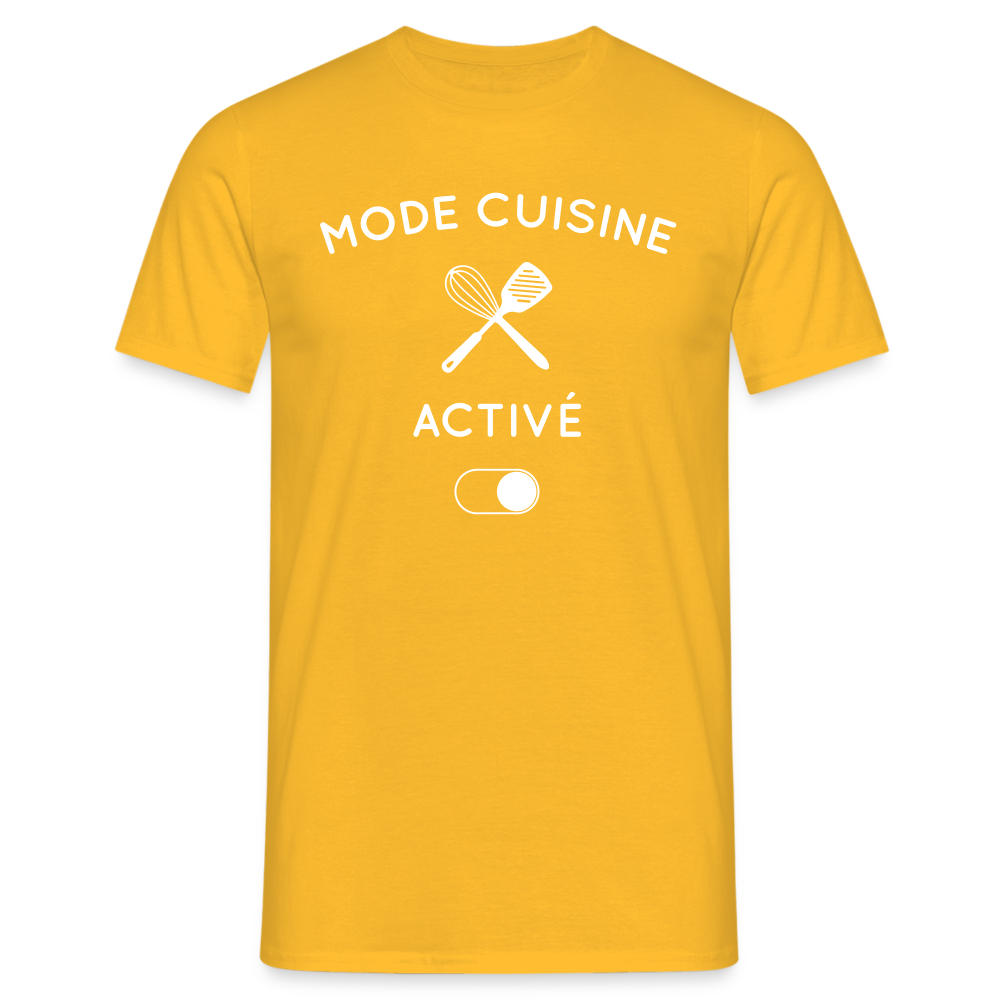 T-shirt Homme - Mode cuisine activé - jaune