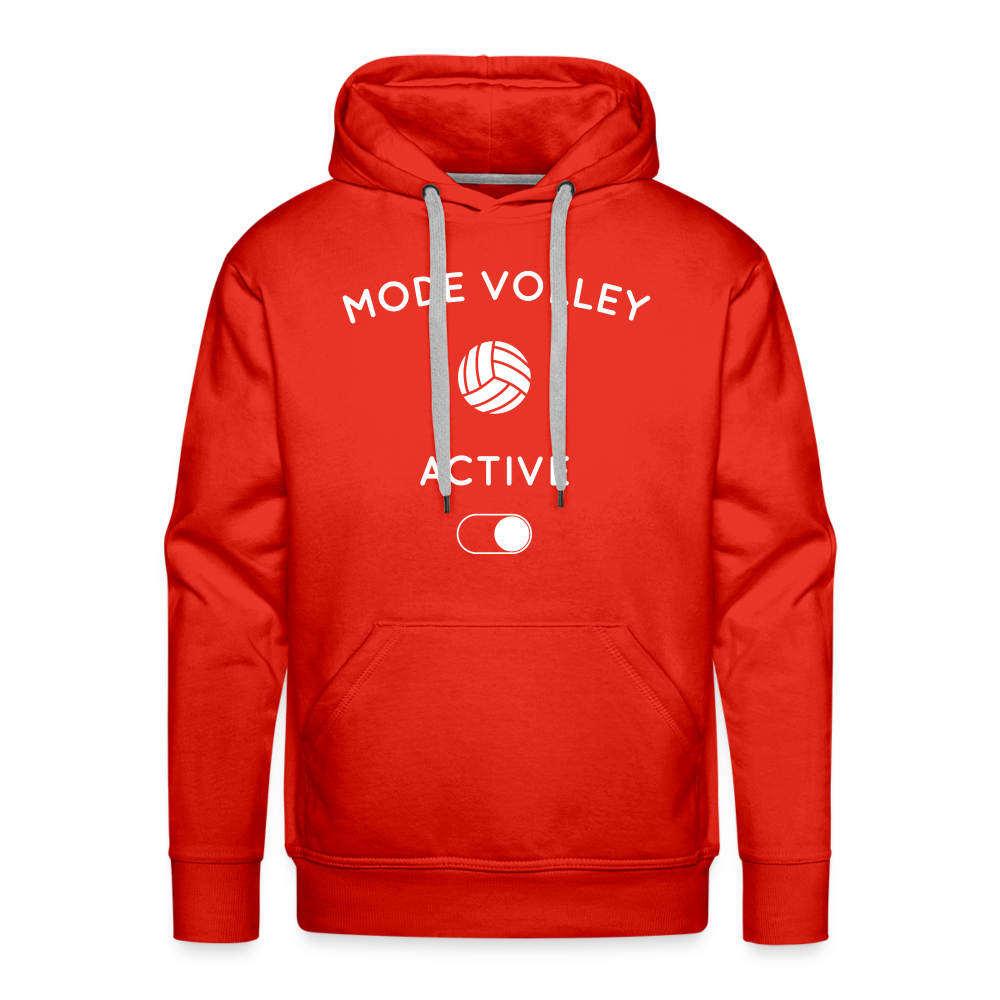 Sweat à capuche Premium Homme - Mode volley activé - rouge