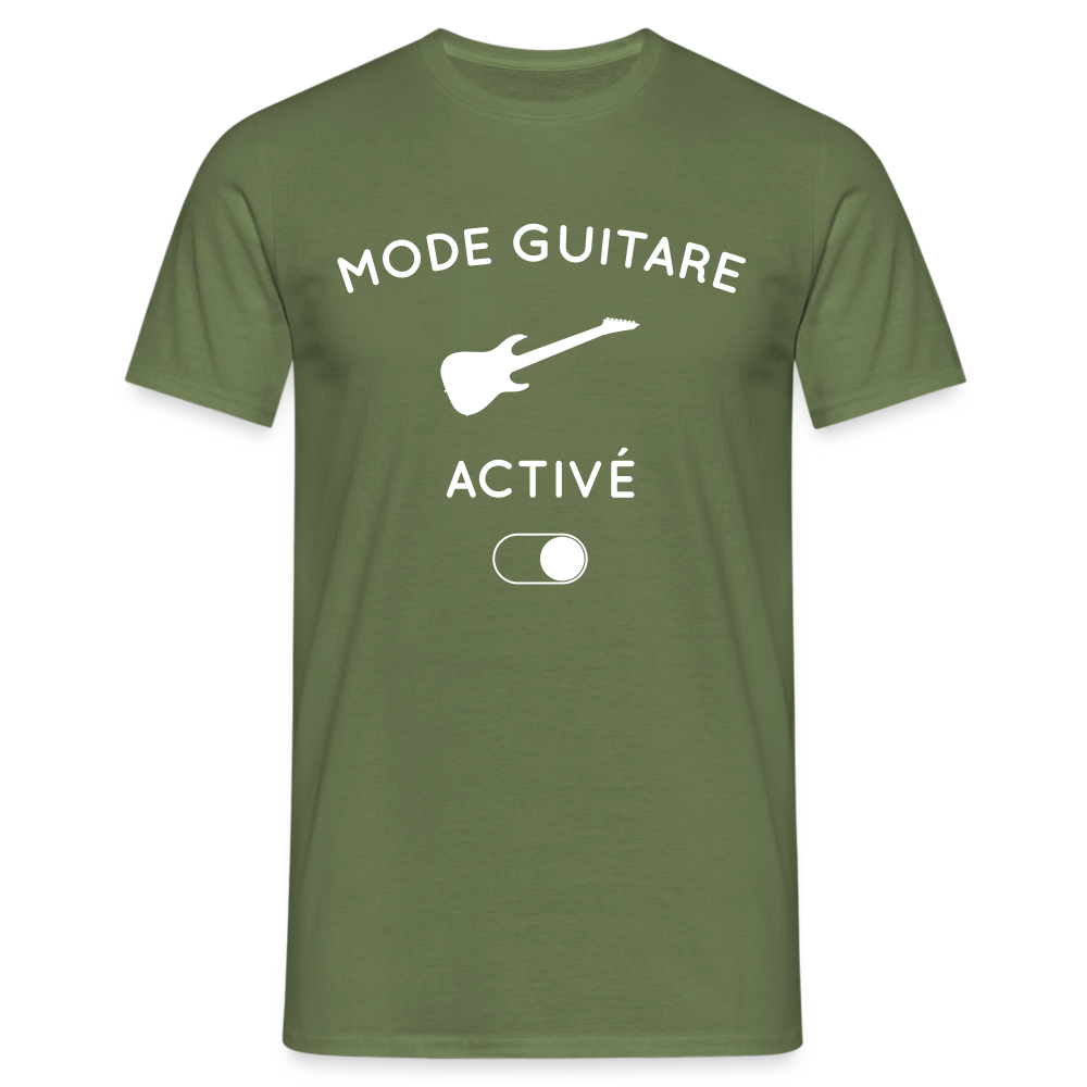 T-shirt Homme - Mode guitare activé - vert militaire