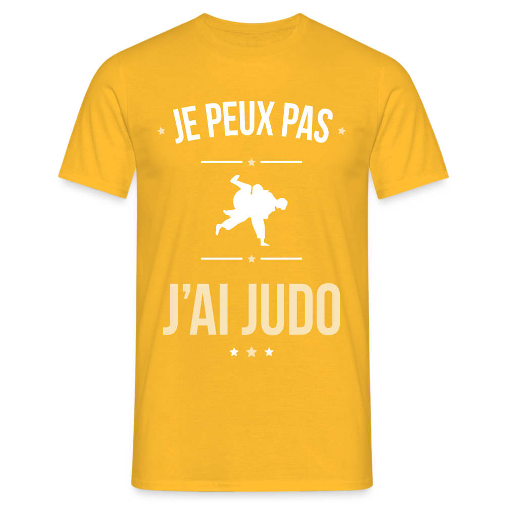 T-shirt Homme - Je peux pas j'ai Judo - jaune