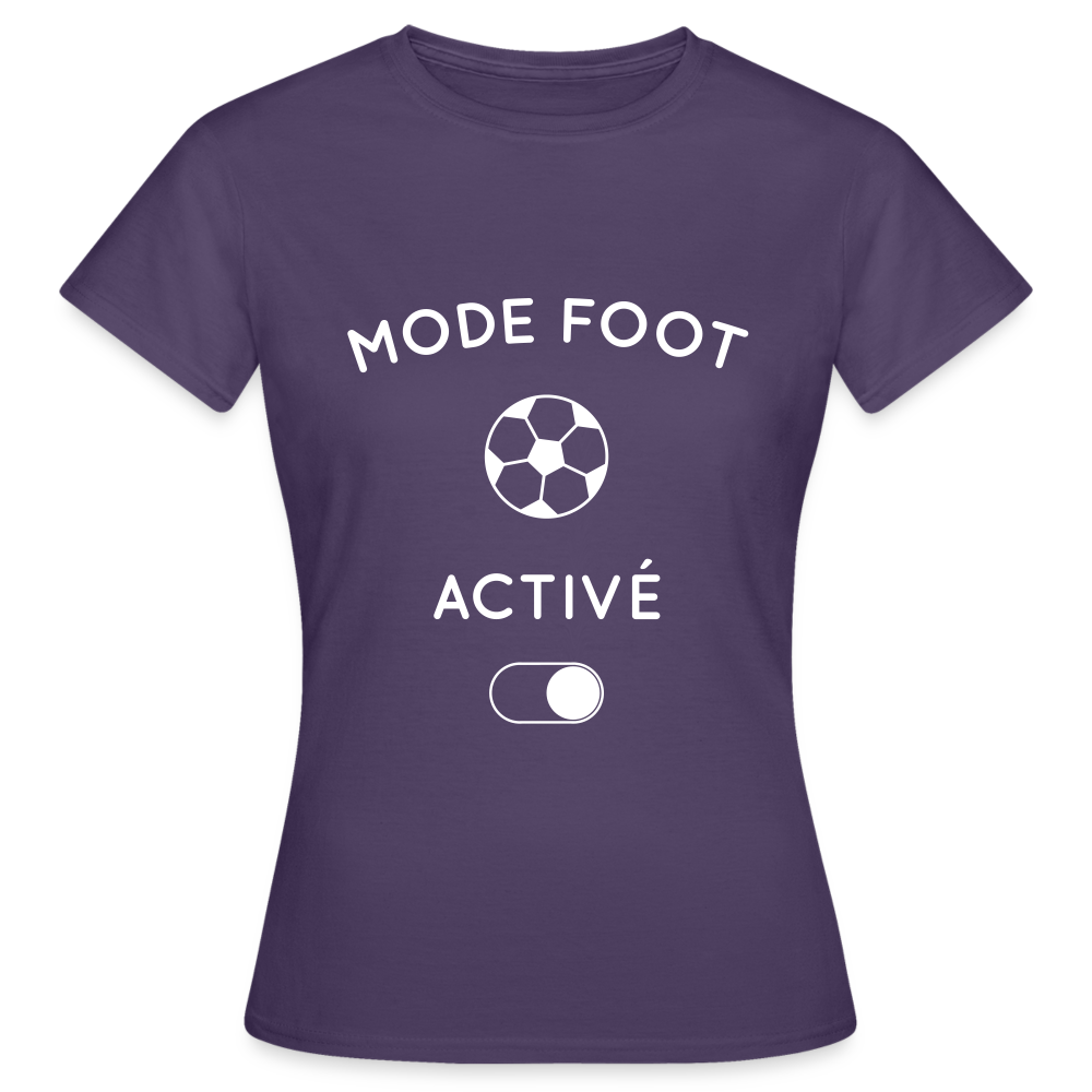 T-shirt Femme - Mode foot activé - violet foncé