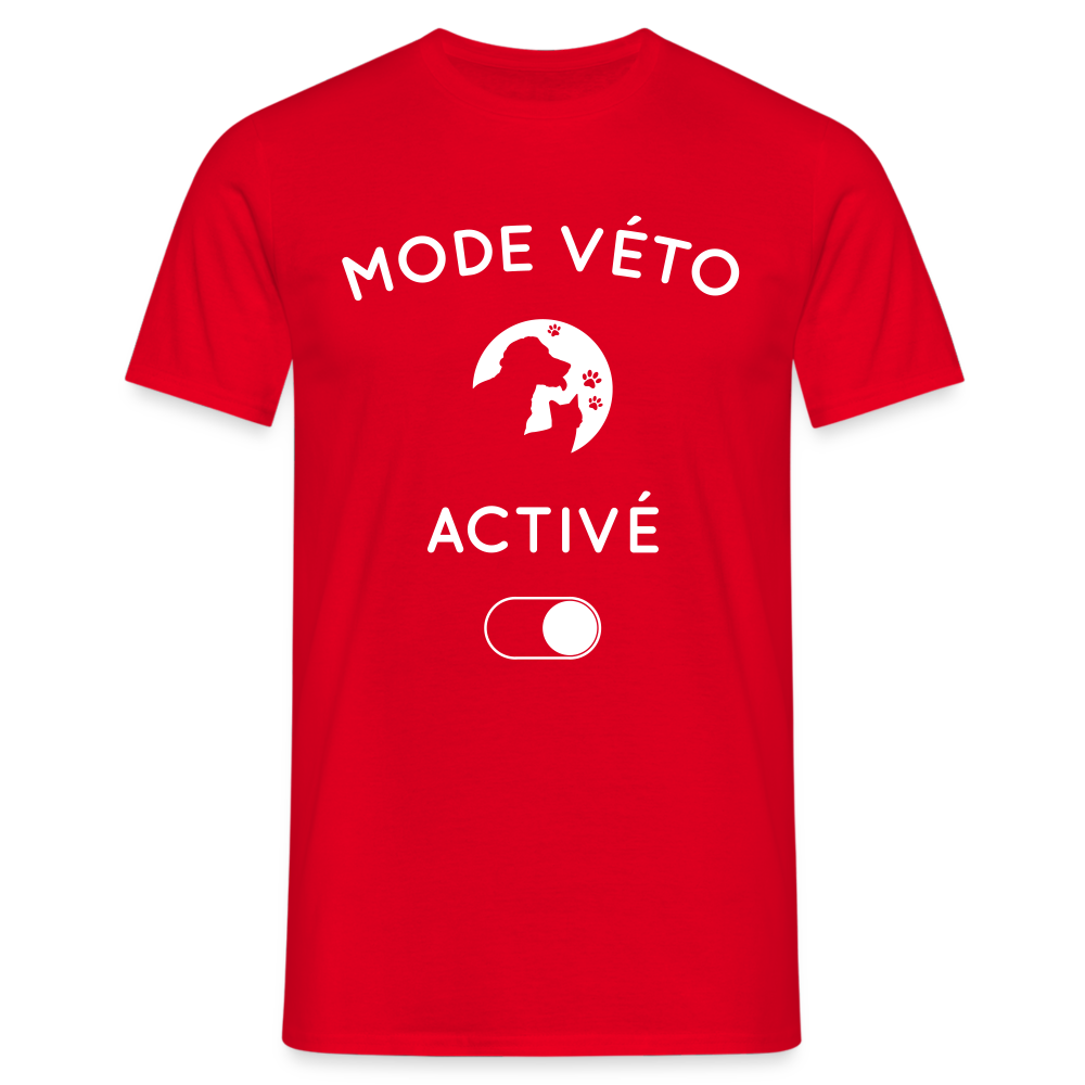 T-shirt Homme - Mode véto activé - rouge