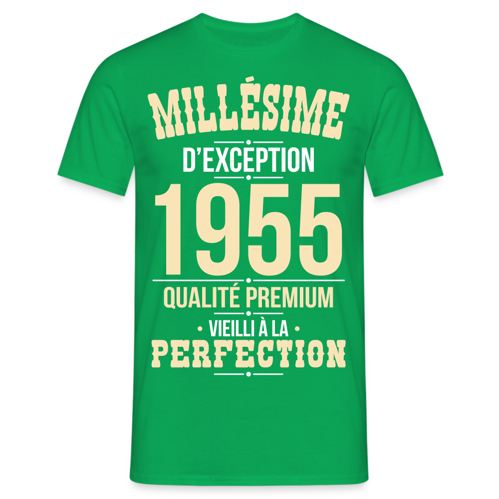 T-shirt Homme - Anniversaire 70 Ans - Millésime 1955 - vert