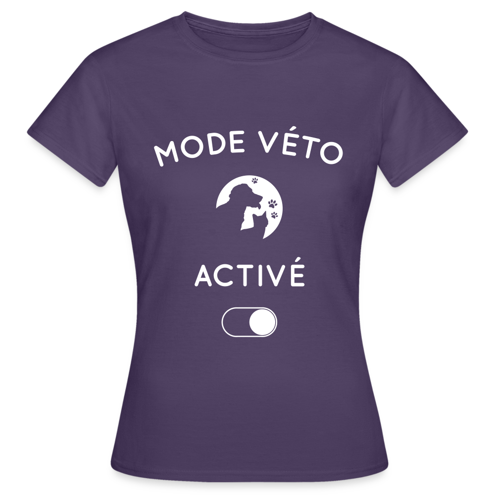 T-shirt Femme - Mode véto activé - violet foncé