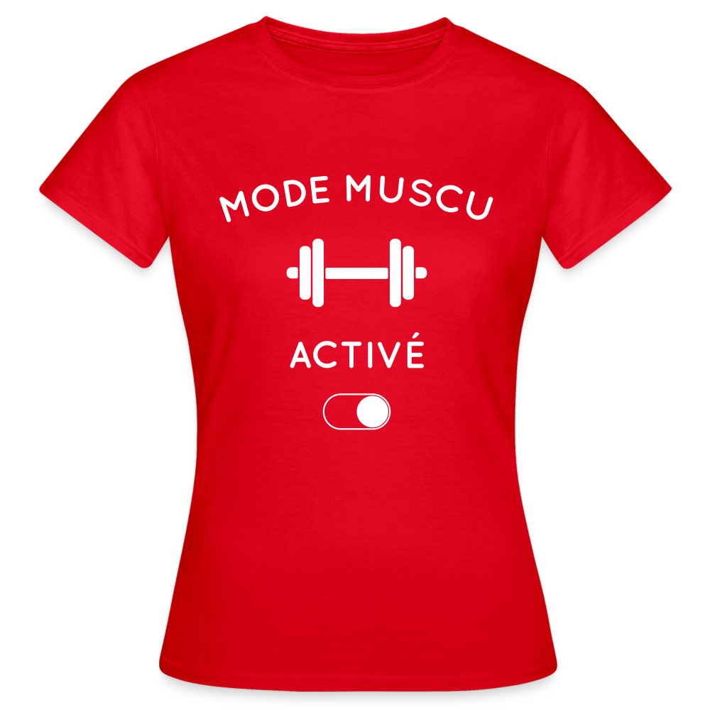 T-shirt Femme - Mode muscu activé - rouge