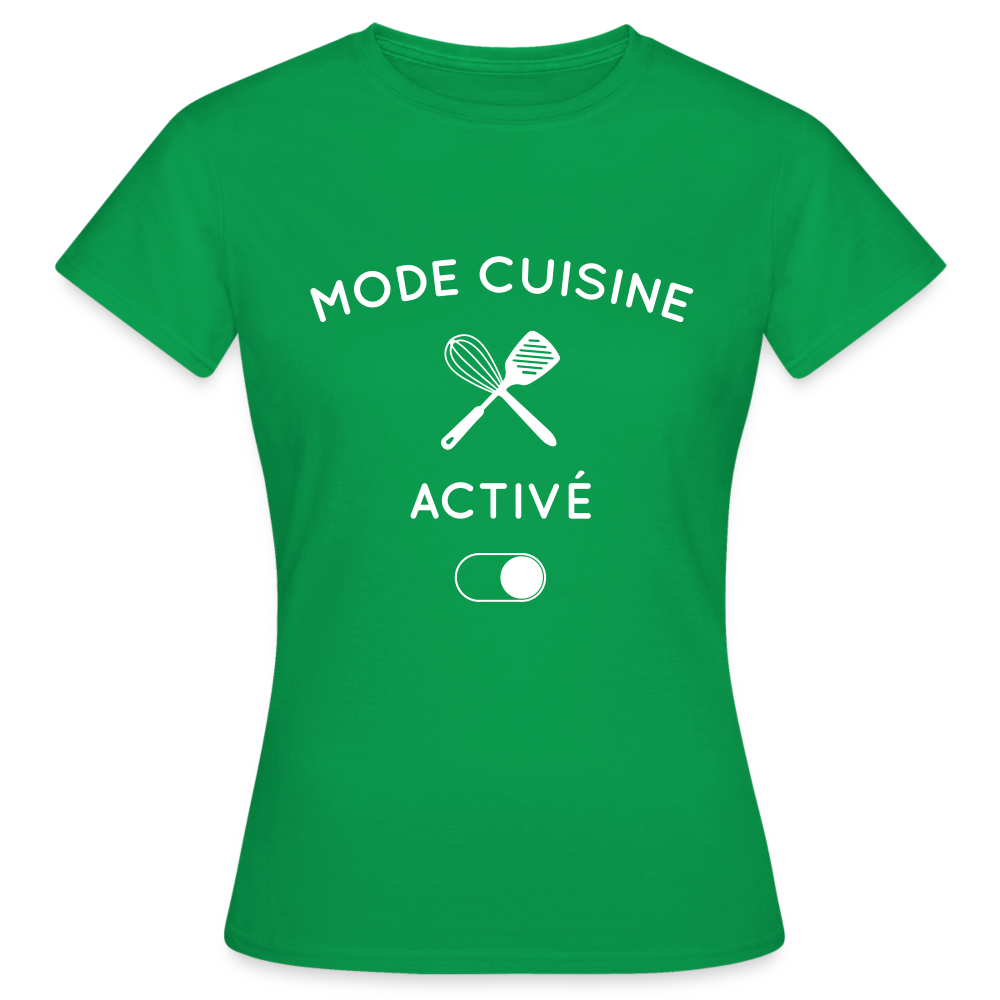 T-shirt Femme - Mode cuisine activé - vert