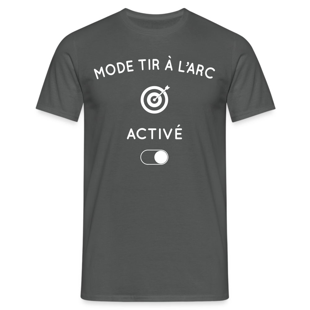 T-shirt Homme - Mode tir à l'arc activé - charbon