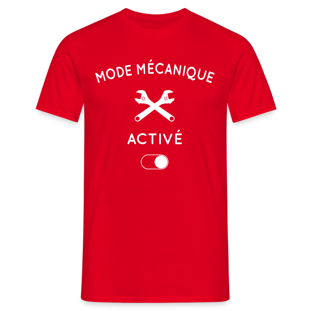 T-shirt Homme - Mode mécanique activé - rouge