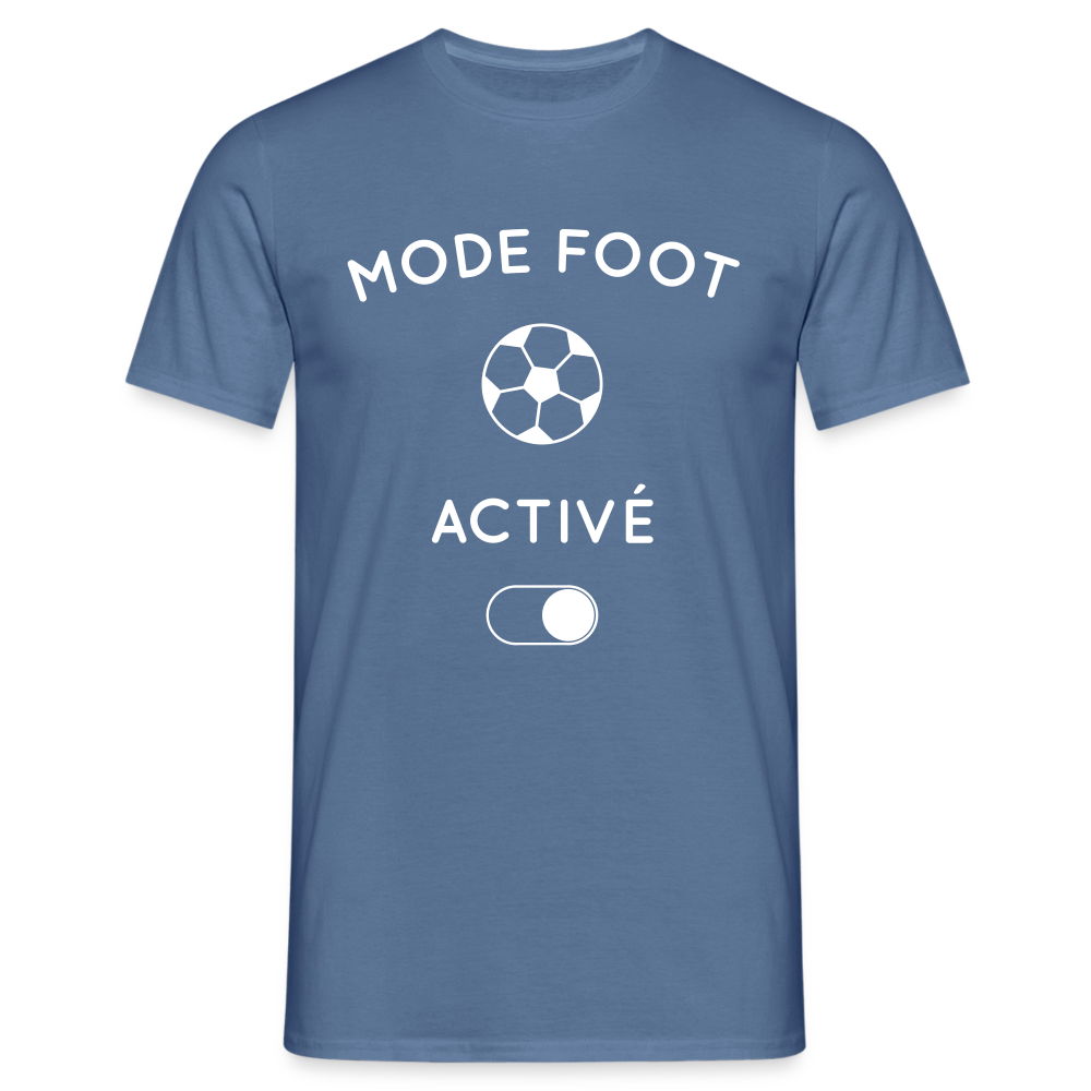 T-shirt Homme - Mode foot activé - bleu pigeon 