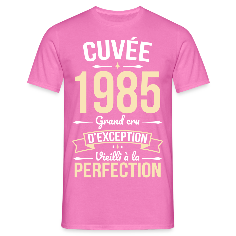 T-shirt Homme - Anniversaire 40 Ans - Cuvée 1985 - rose