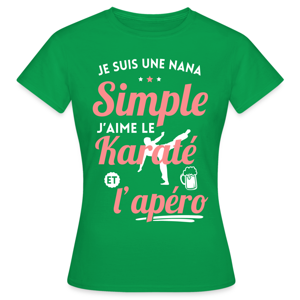 T-shirt Femme - J'aime le karaté et l'apéro - vert