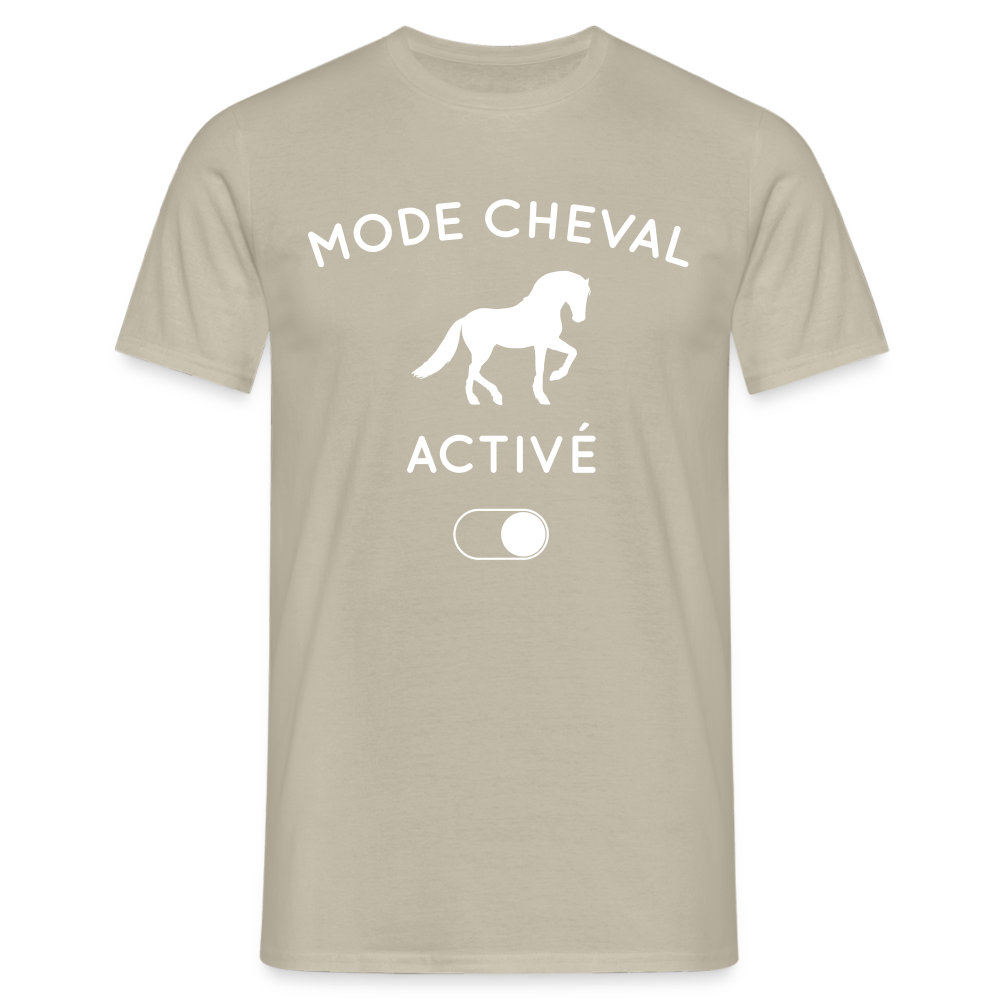 T-shirt Homme - Mode cheval activé - beige sable