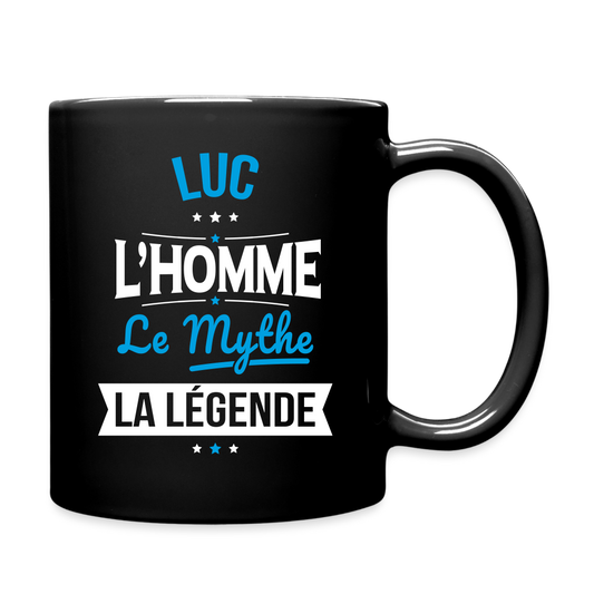 Mug uni - Luc - l'Homme - le Mythe - la Légende - noir