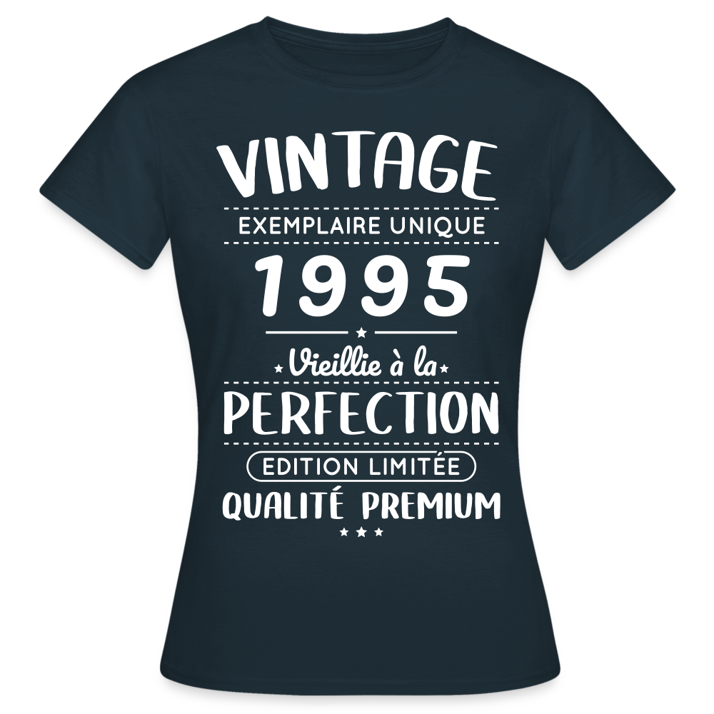 T-shirt Femme - Anniversaire 30 Ans - Vintage 1995 - marine