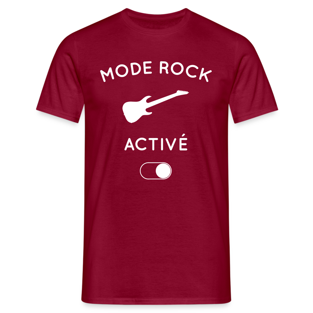 T-shirt Homme - Mode rock activé - rouge brique