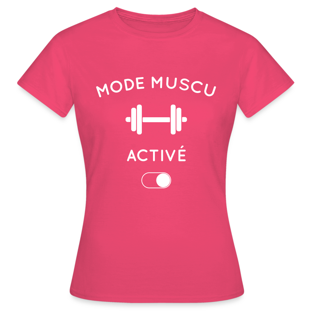 T-shirt Femme - Mode muscu activé - rose azalée