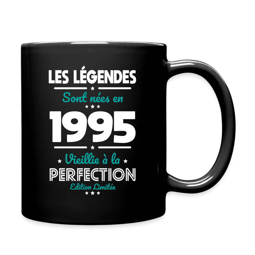 Mug uni - Anniversaire 30 Ans - Les Légendes sont nées en 1995 - noir