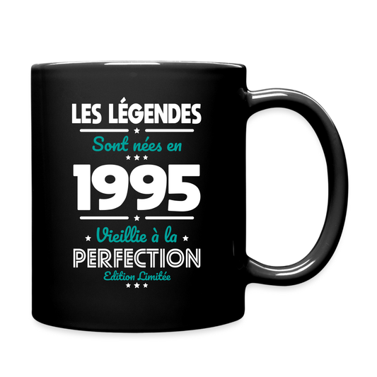 Mug uni - Anniversaire 30 Ans - Les Légendes sont nées en 1995 - noir