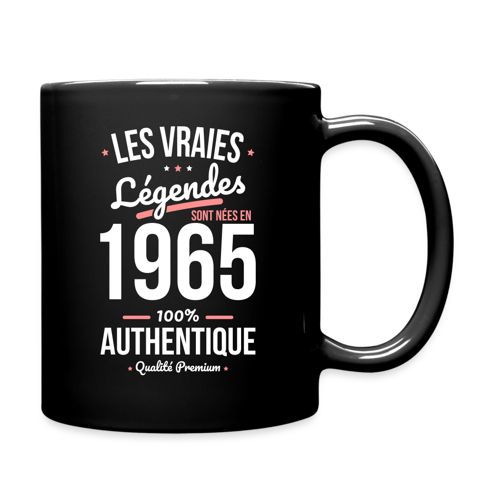 Mug uni - Anniversaire 60 Ans - Les vraies Légendes sont nées en 1965 - noir