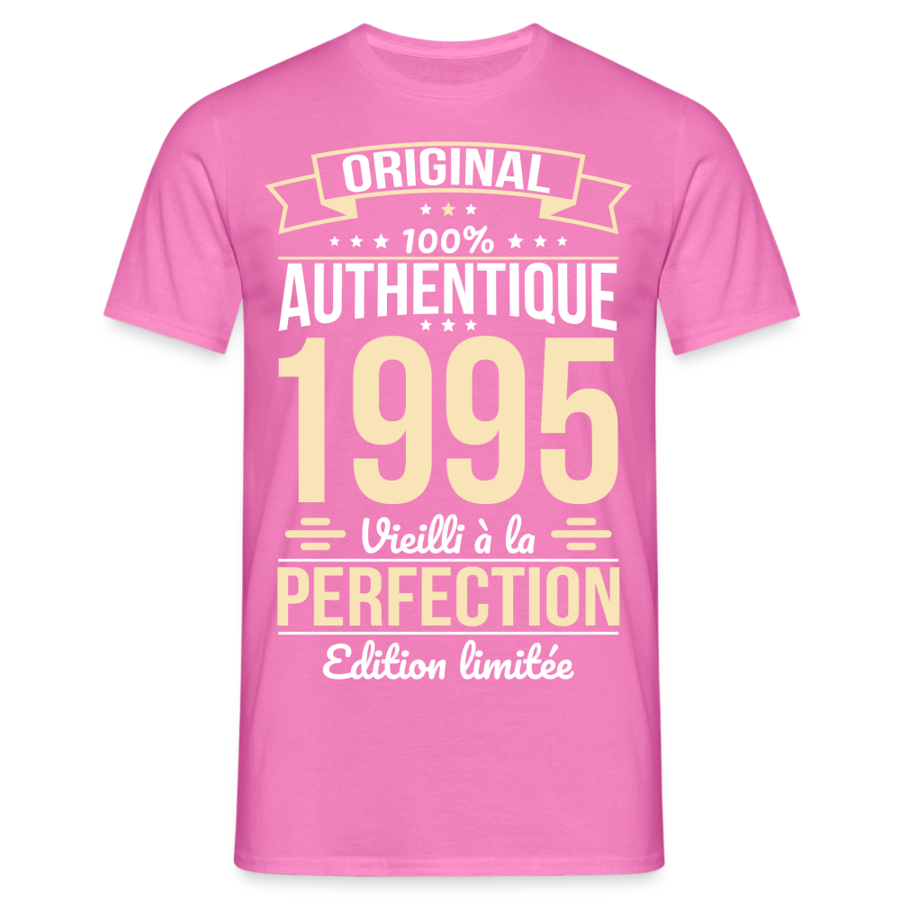 T-shirt Homme - Anniversaire 30 Ans - Original 1995 - rose