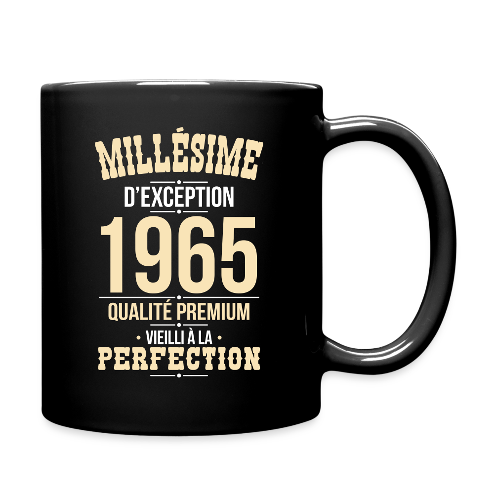 Mug uni - Anniversaire 60 Ans - Millésime 1965 - noir