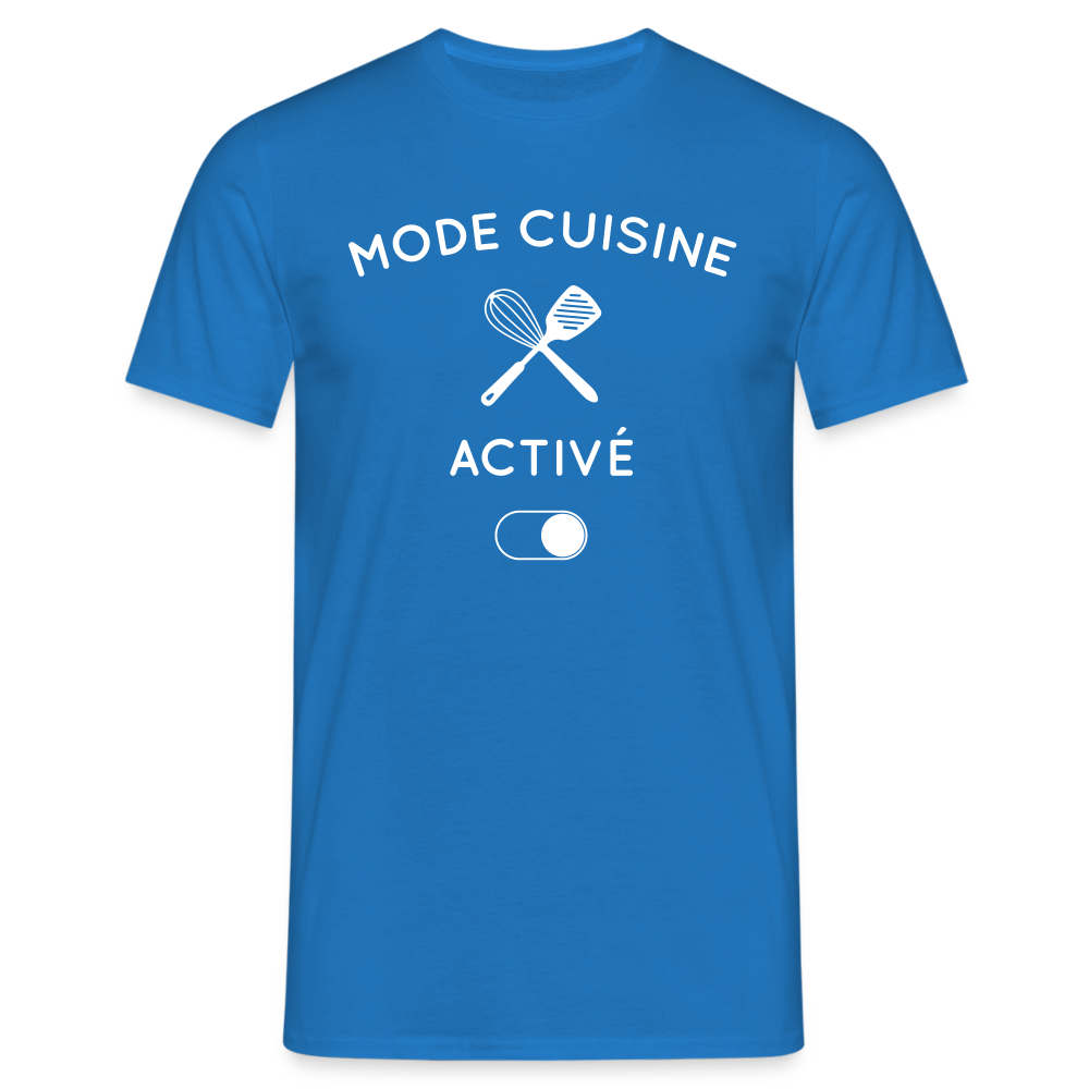 T-shirt Homme - Mode cuisine activé - bleu royal