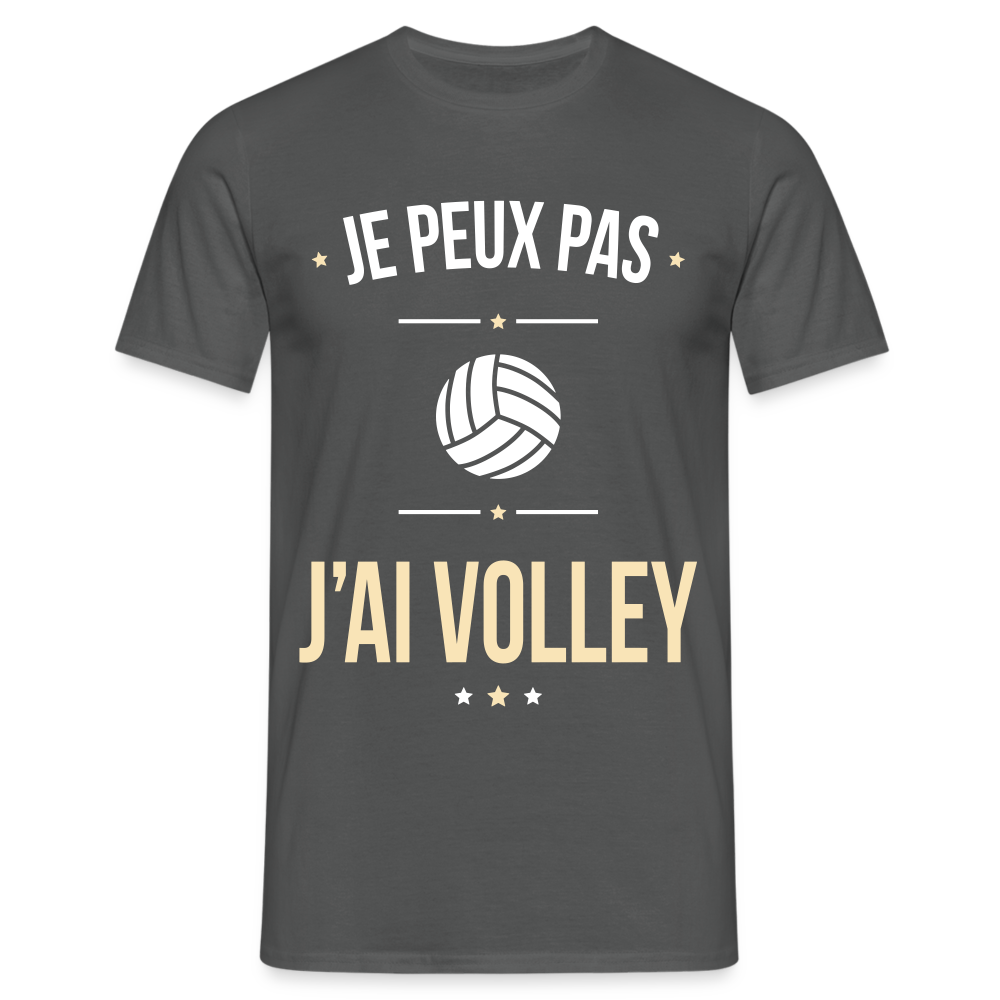 T-shirt Homme - Je peux pas j'ai Volley - charbon