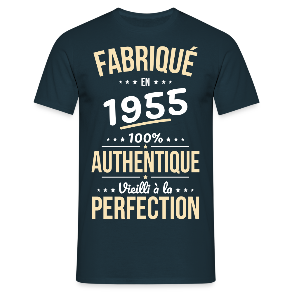 T-shirt Homme - Anniversaire 70 Ans - Fabriqué en 1955 - marine