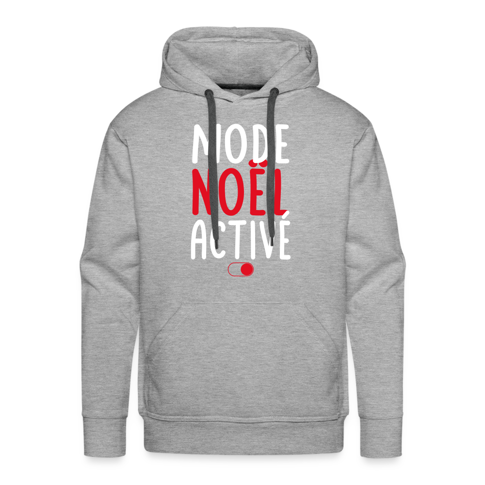 Sweat à capuche Premium Homme - Mode Noël activé - gris chiné