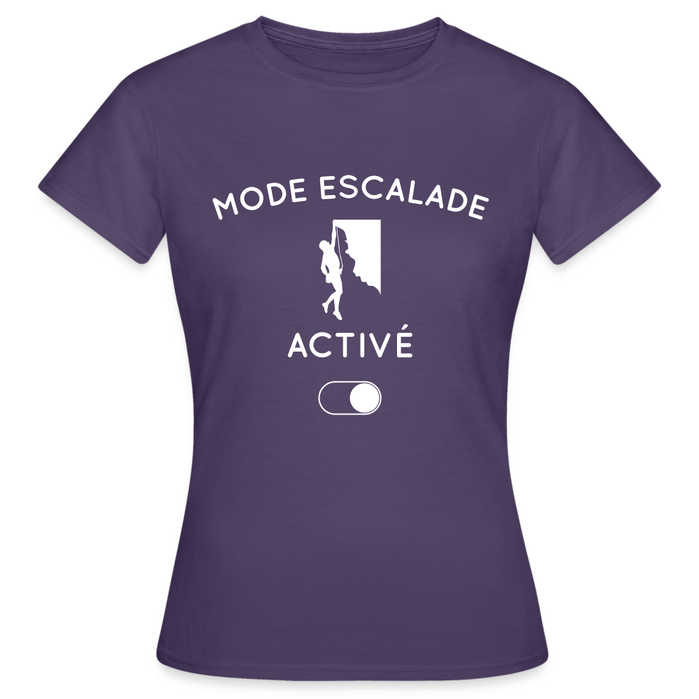 T-shirt Femme - Mode escalade activé - violet foncé