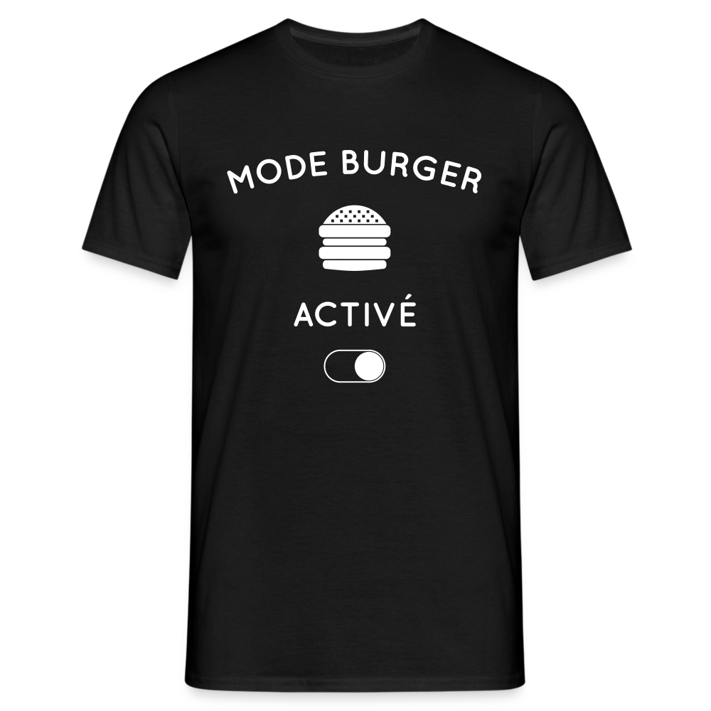 T-shirt Homme - Mode burger activé - noir