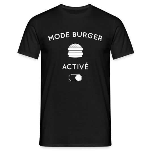 T-shirt Homme - Mode burger activé - noir